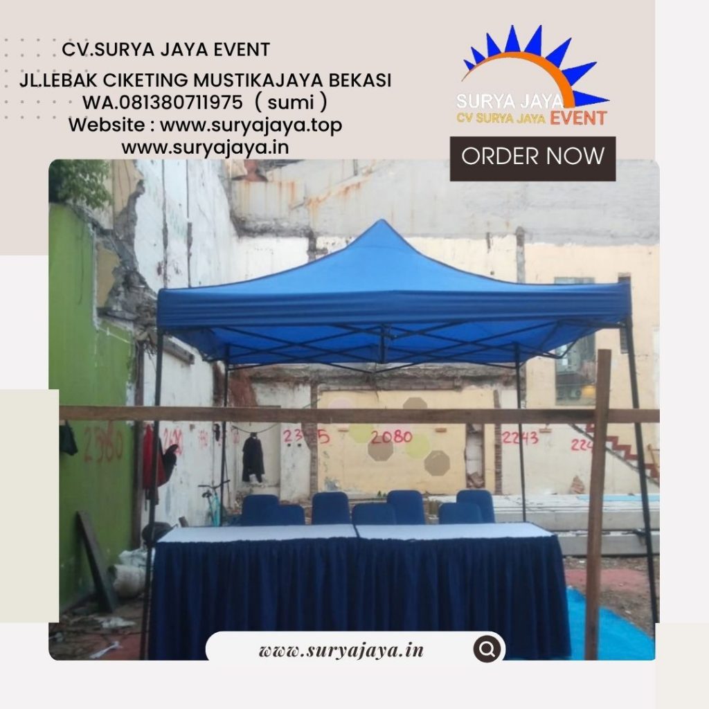 Sewa Tenda Bazar Biru Ukuran 3x3m Daan Mogot Jakarta (081380711975)