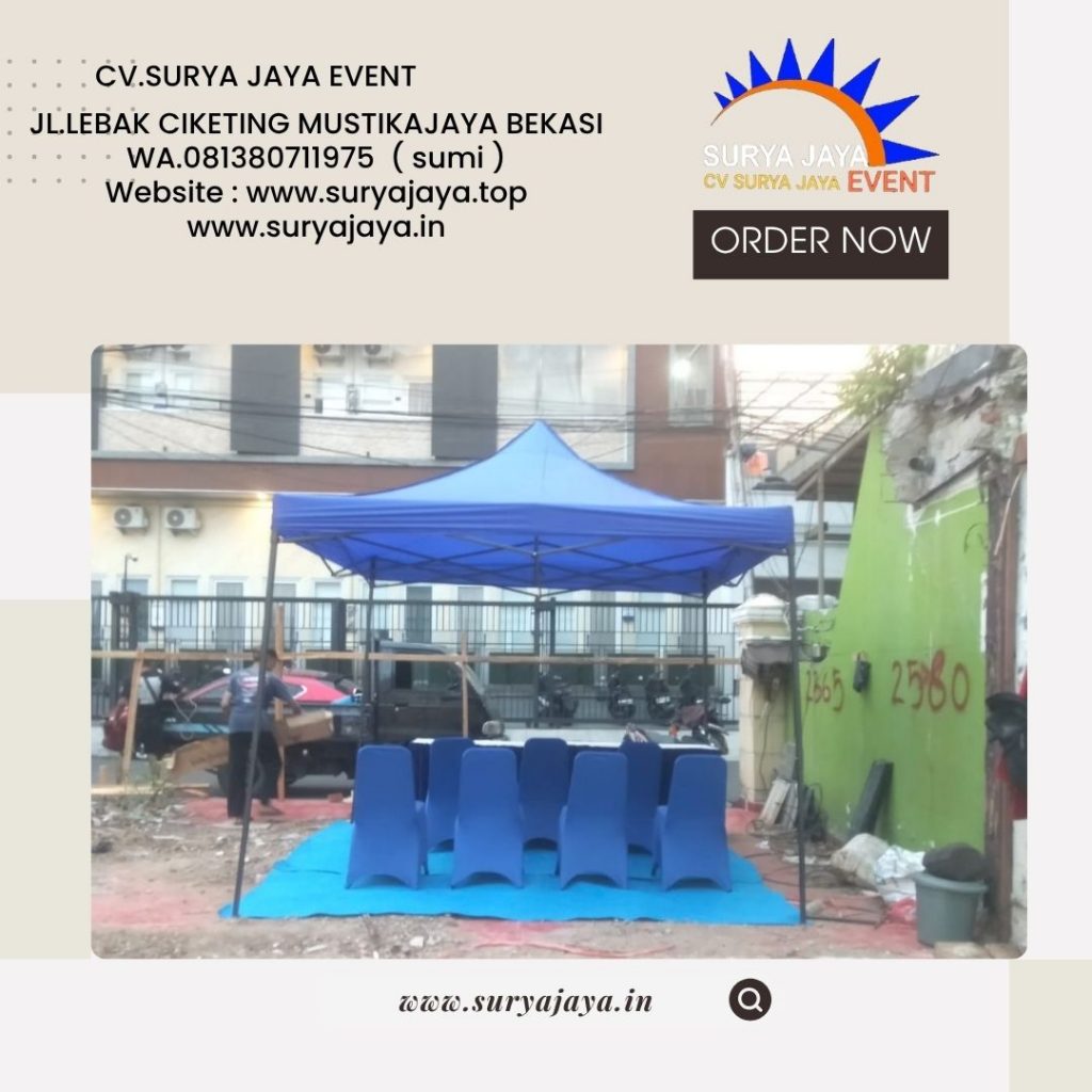 Sewa Tenda Bazar Biru Ukuran 3x3m Daan Mogot Jakarta (081380711975)