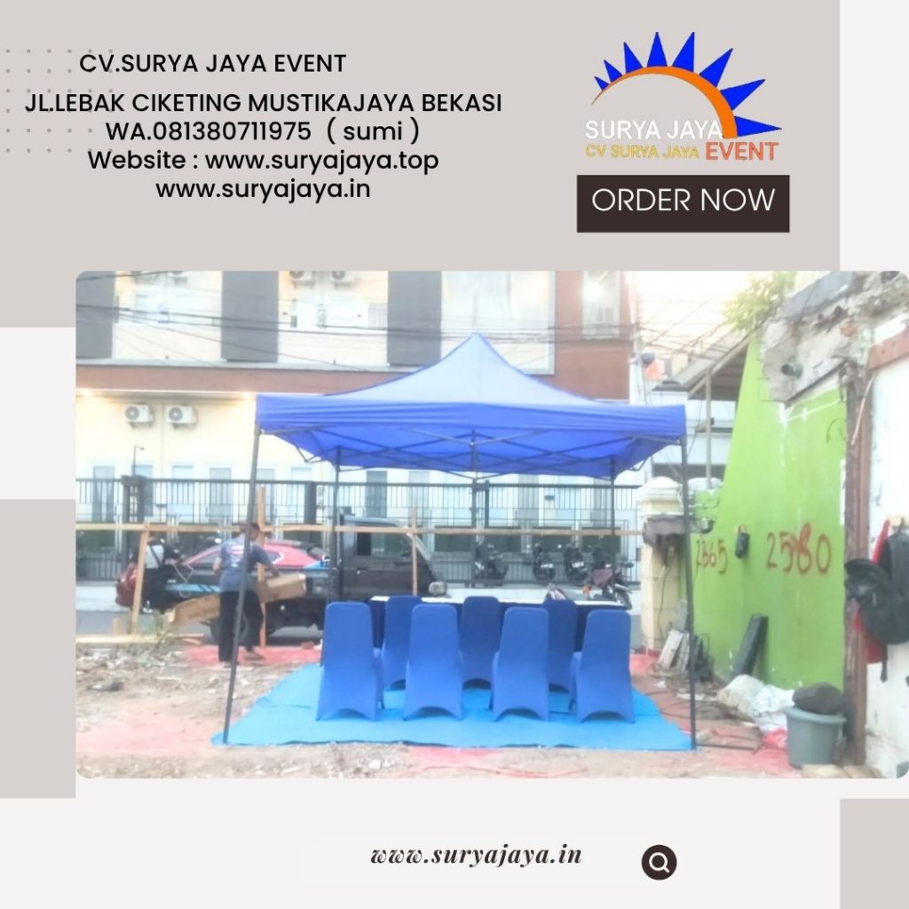 Sewa Tenda Bazar Biru Ukuran 3x3m Daan Mogot Jakarta (081380711975)